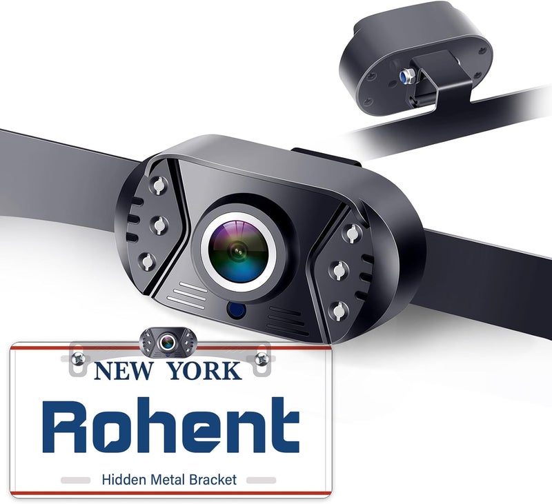 Rohent كاميرا احتياطية HD 1080P للسيارات - رؤية ليلية، زاوية واسعة 170°، مقاومة للماء، سهلة التركيب، صورة واضحة للشاحنات، SUVs، الفانات، السيدان - تعزيز سلامة الركن - Image 1